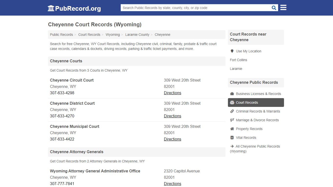 Free Cheyenne Court Records (Wyoming Court Records)